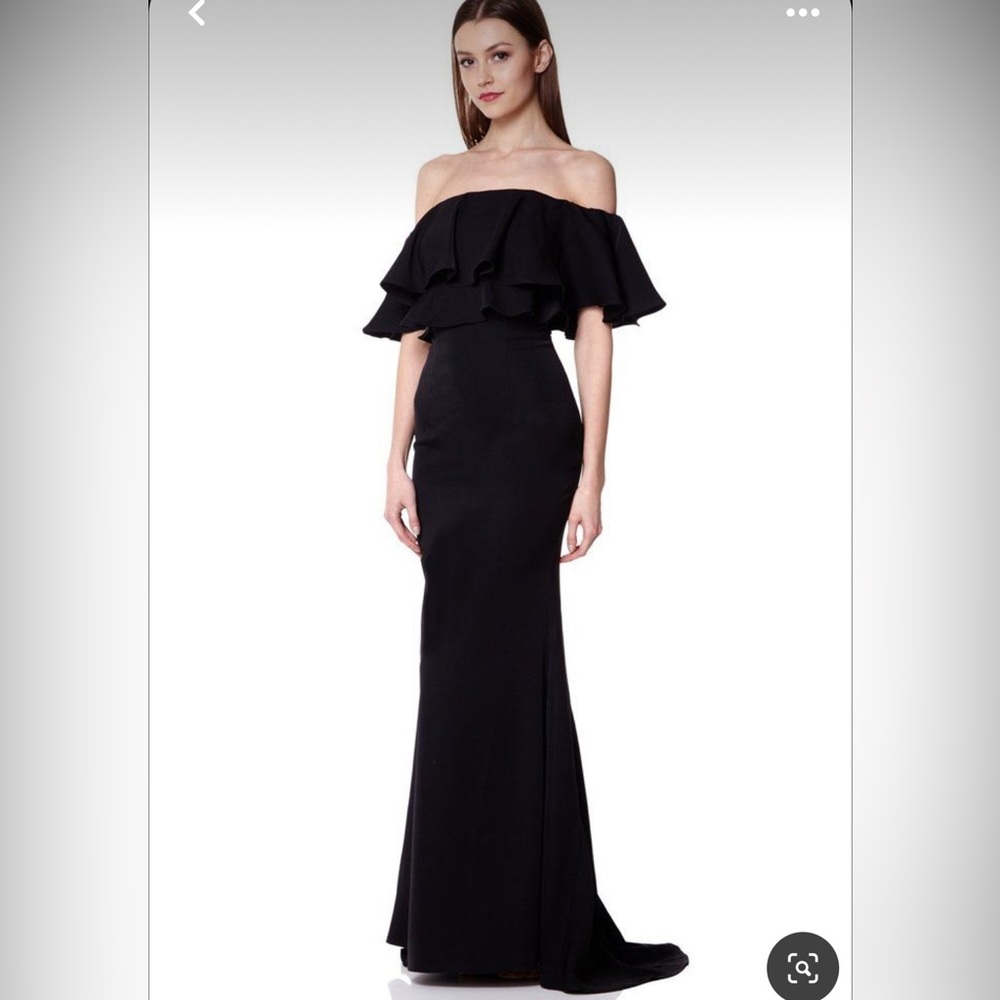 Jarlo London Athalia Black Mermaid Off Shoulder‎ Dreas / Gown- sz 6